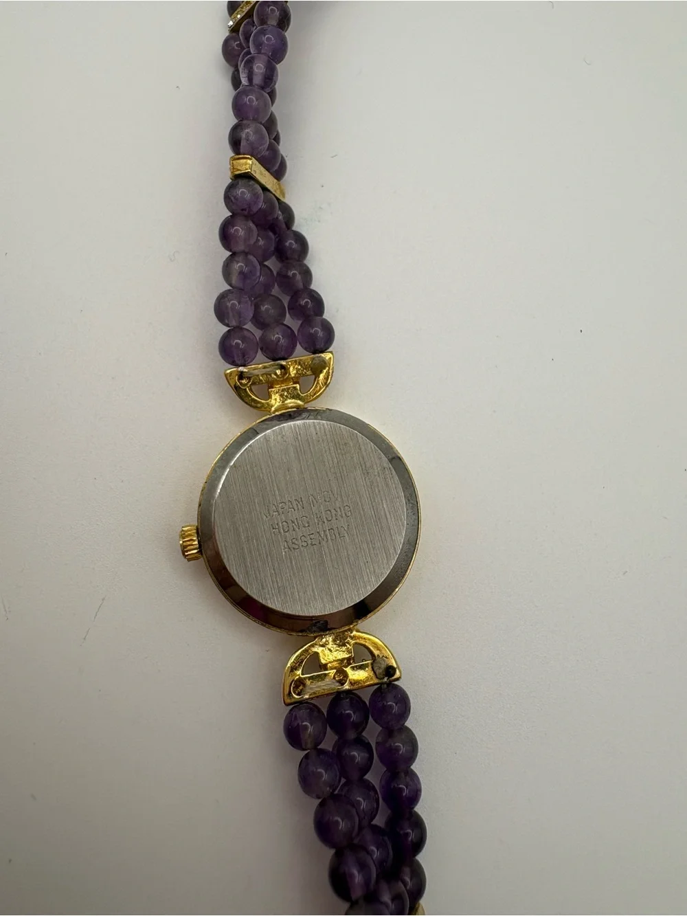 Lucoral Women’s Quartz Multi-strand Amethyst Band Crystal‎ Accents New Battery